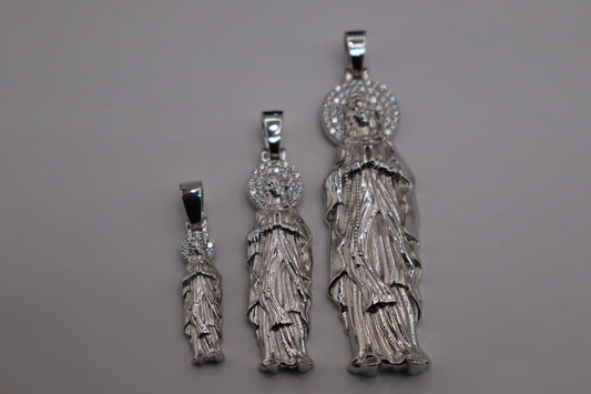 925S & VS Moissanite Virgin Mary Pendant