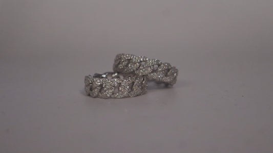 7mm Cuban Ring 925S & VS Moissanite