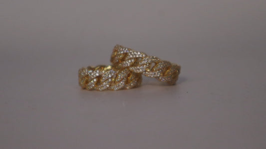 7mm Cuban Ring 925S (14k) & VS Moissanite