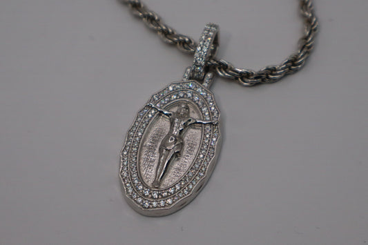925S & VVS Moissanite Jesus Pendant