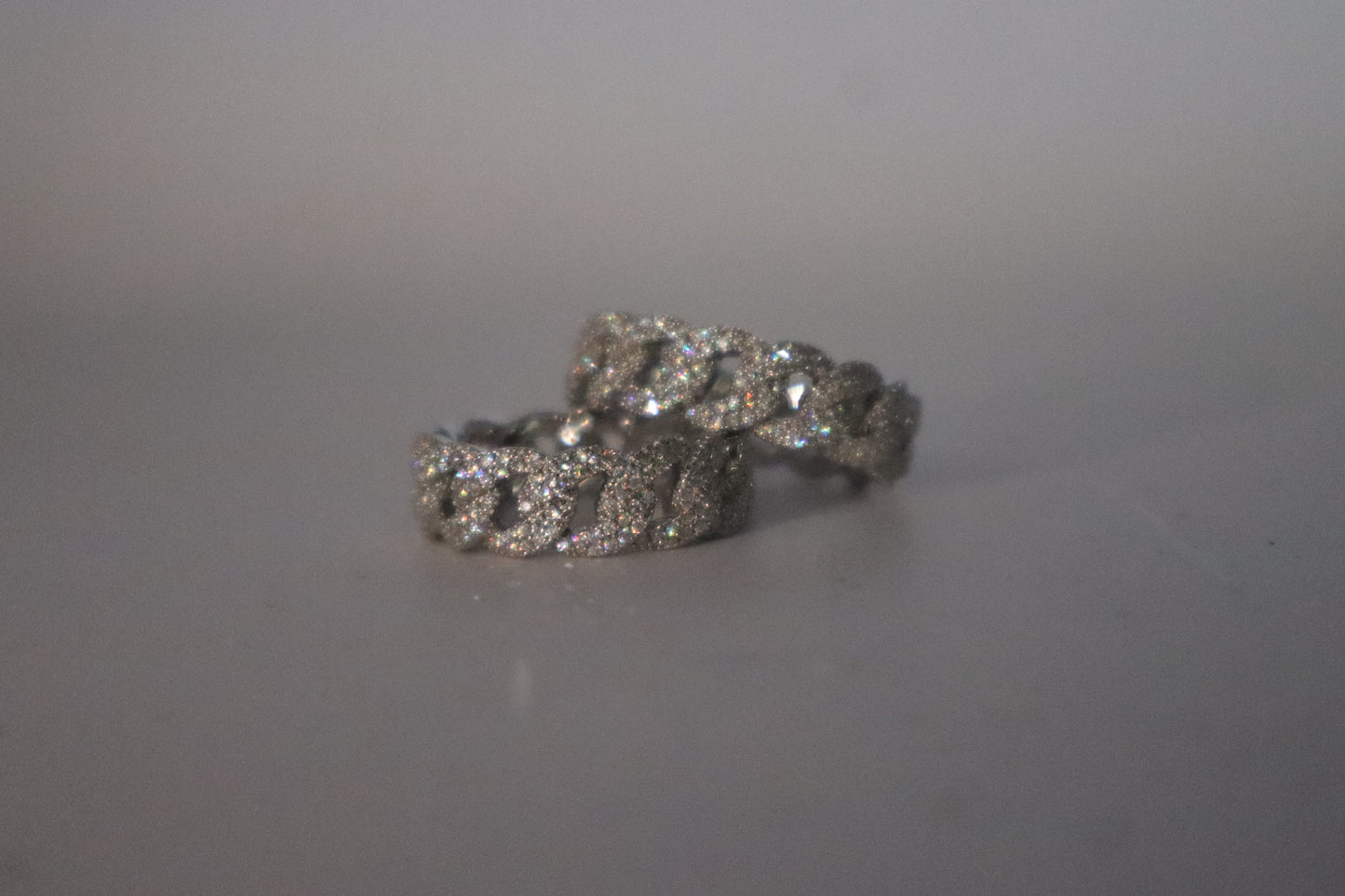 7mm Cuban Ring 925S & VS Moissanite